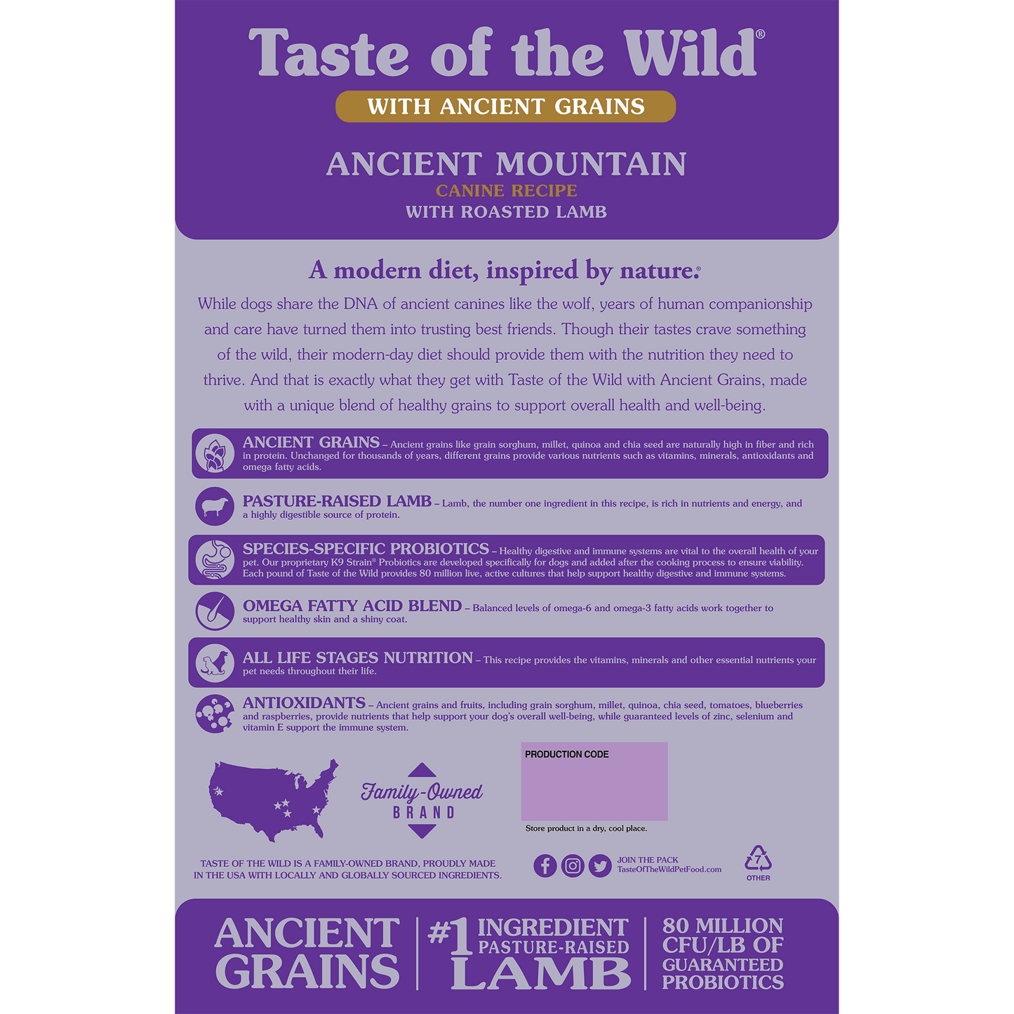 Taste of the Wild Ancient Mountain Canine Recipe for Dogs