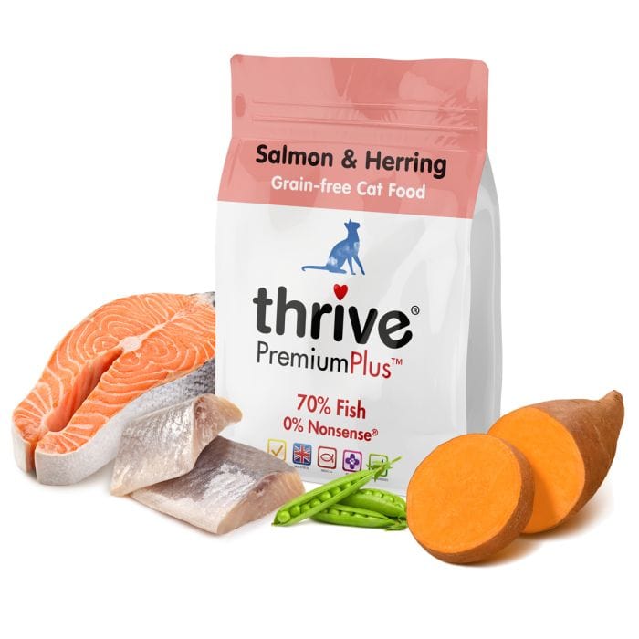 Thrive PremiumPlus Salmon & Herring Dry Food for Cats, New