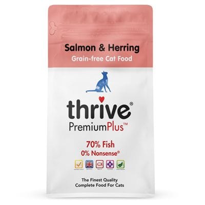 Thrive PremiumPlus Salmon & Herring Dry Food for Cats, New