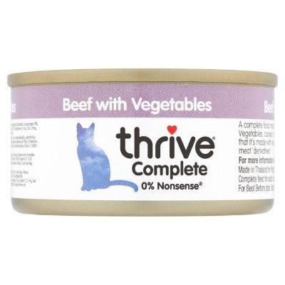 Thrive Wet Cat Food 100% COMPLETE - Beef with Vegetables, 75g