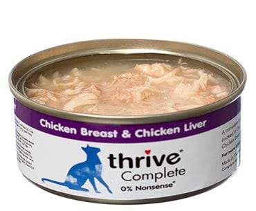 Thrive Wet Cat Food 100% COMPLETE - Chicken Breast & Chicken Liver, 75g