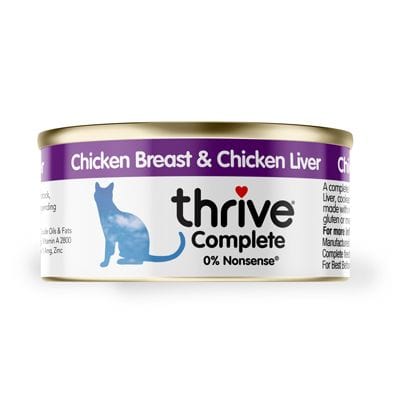 Thrive Wet Cat Food 100% COMPLETE - Chicken Breast & Chicken Liver, 75g