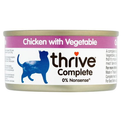 Thrive Wet Cat Food 100% COMPLETE - Chicken with Vegetable, 75g