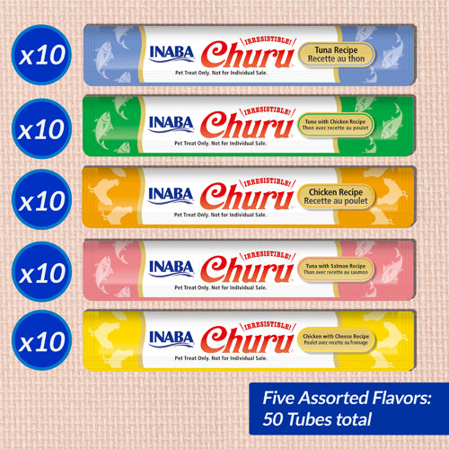 INABA Churu Tuna & Chicken Variety (50 Tubes)