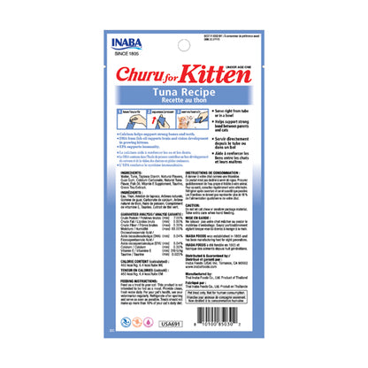 INABA Churu Tuna Recipe for Kitten (4 Tubes)