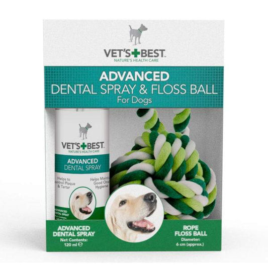 Vet’s Best Advanced Dental Spray & Floss Ball for Dogs 120ml