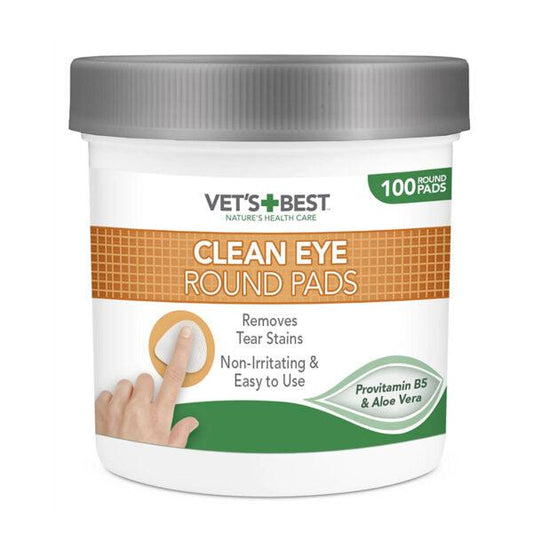 Vet’s Best Clean Eye Round Pads (100 Pads)
