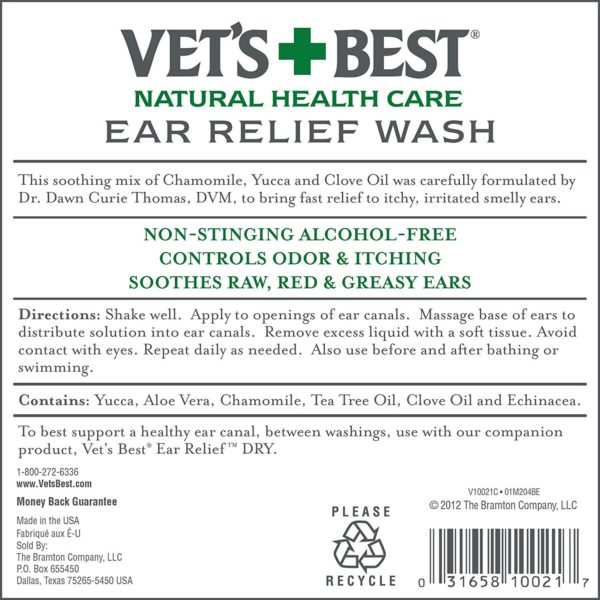 Vet’s Best Ear Relief Wash (16 oz)