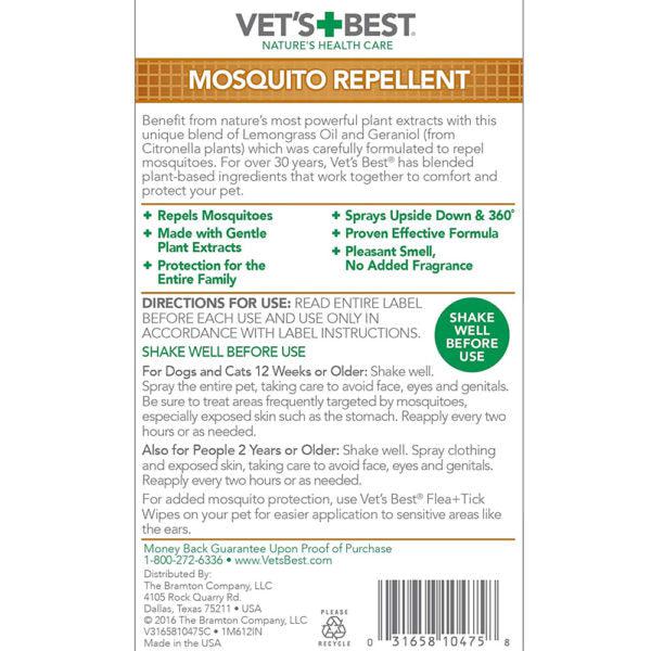 Vet’s Best Mosquito Repellent for Dogs and Cats