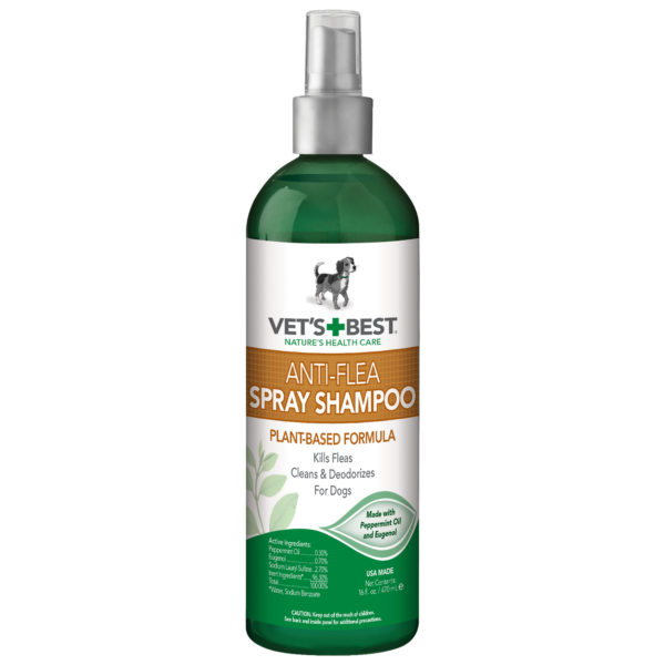 Vet’s Best Natural Anti-Flea Easy Spray Shampoo (16 oz)