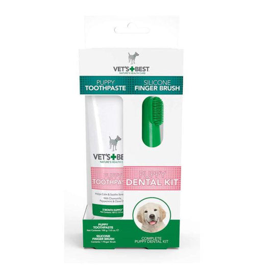 Vet’s Best Puppy Toothpaste with Silicon Finger Brush
