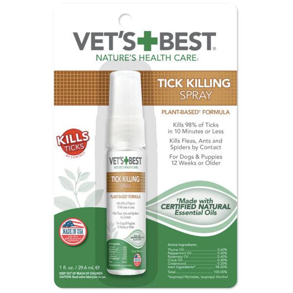 Vet’s Best Tick Killing Spray for Dogs and Puppies, 1 fl. oz.