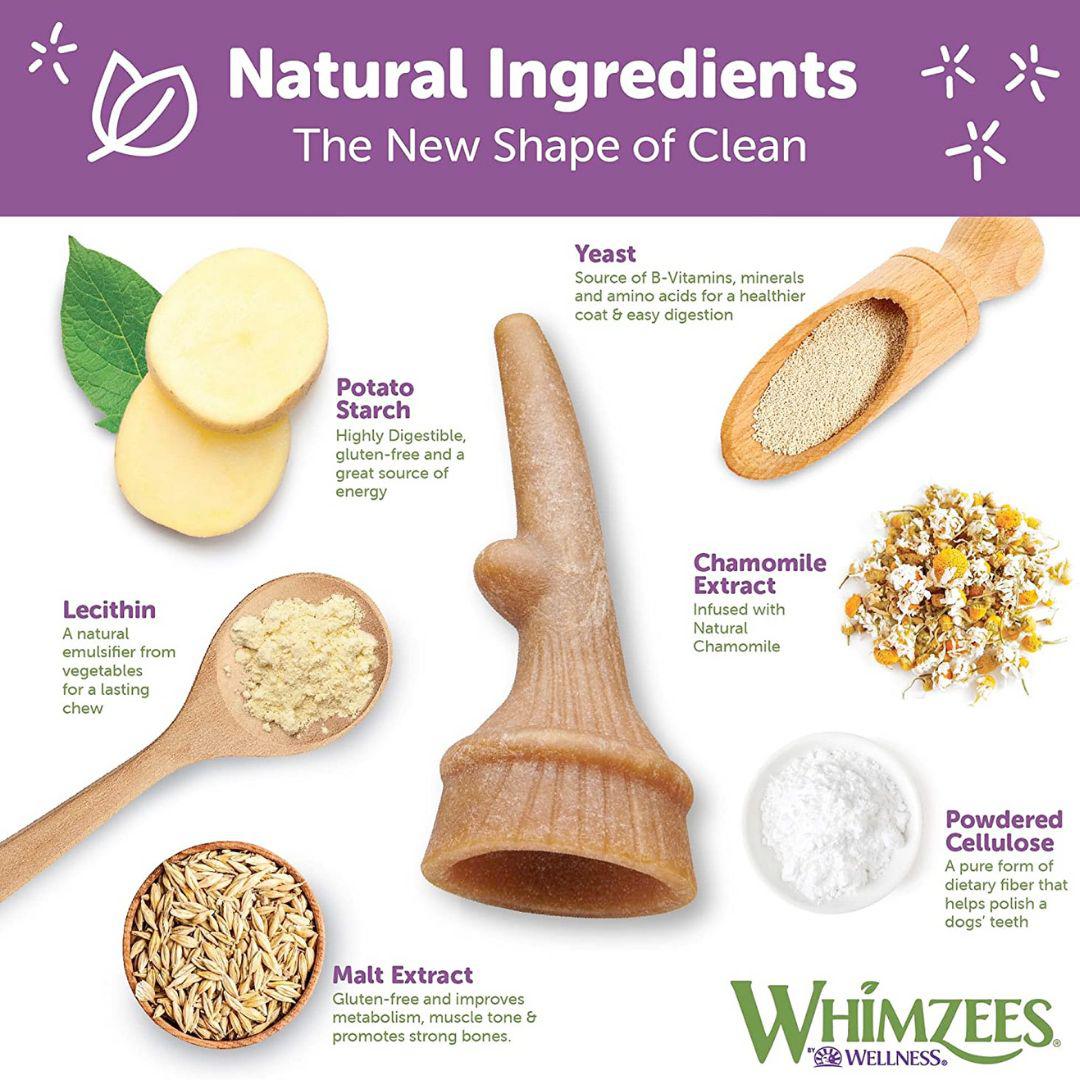 Whimzees Occupy Antler Natural Dental Chews for Dogs