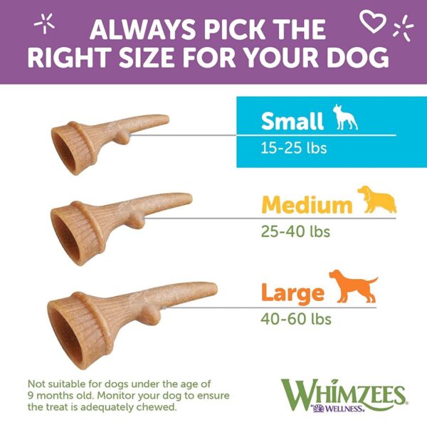 Whimzees Occupy Antler Natural Dental Chews for Dogs