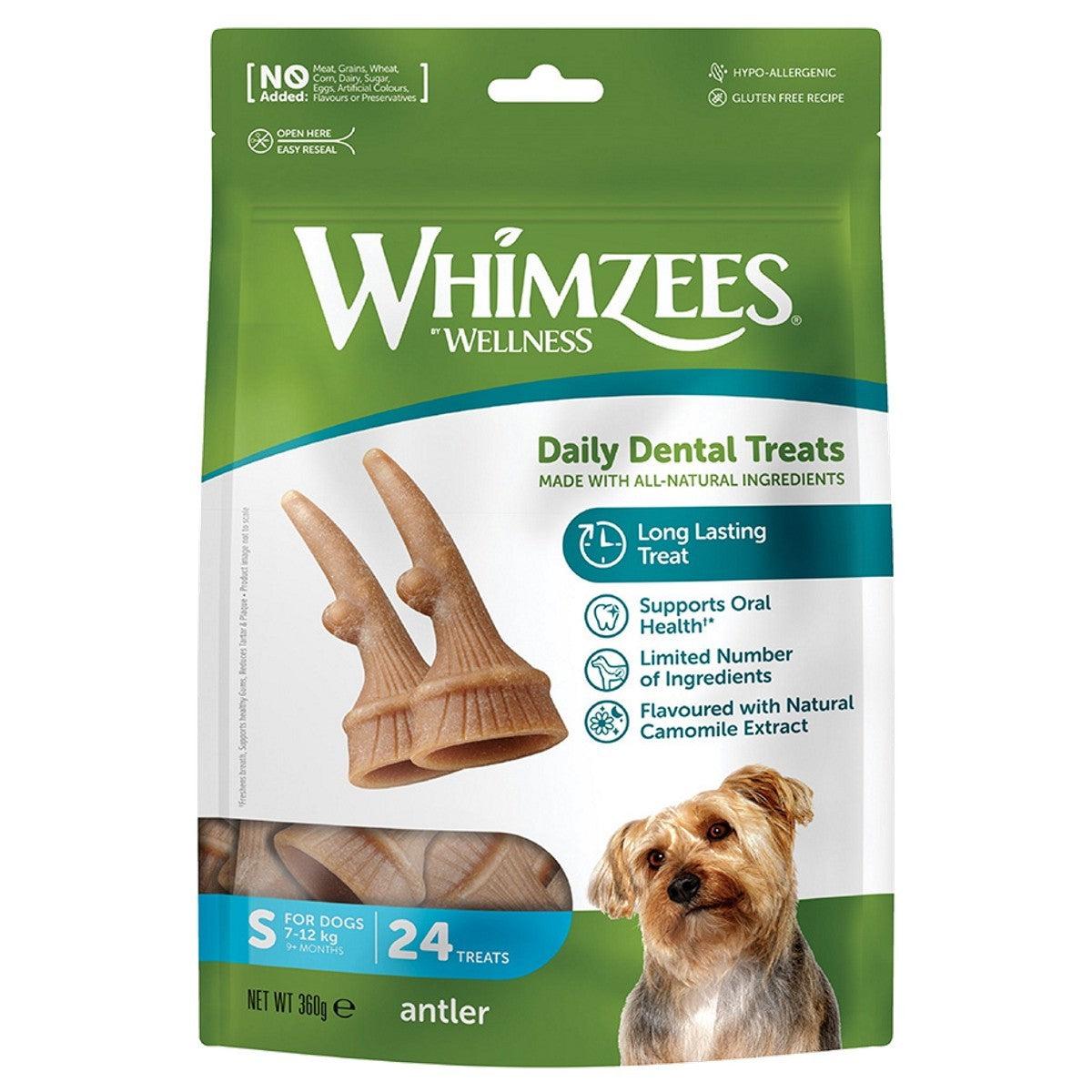 Whimzees Occupy Antler Natural Dental Chews for Dogs