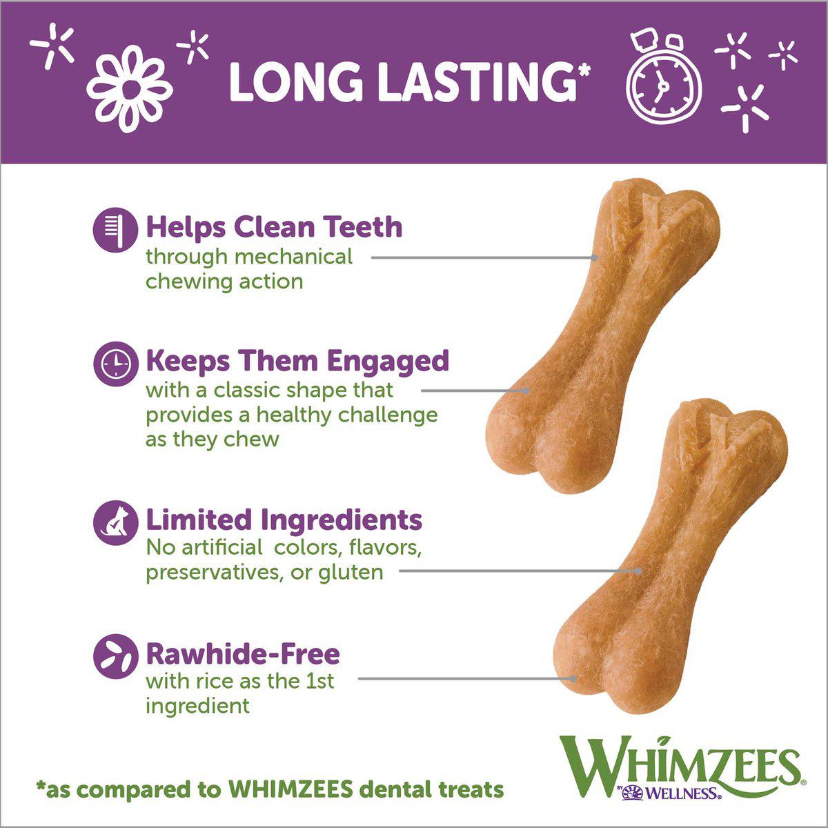 Whimzees Rice Bone Dental Dog Treat – Large (9 pcs)