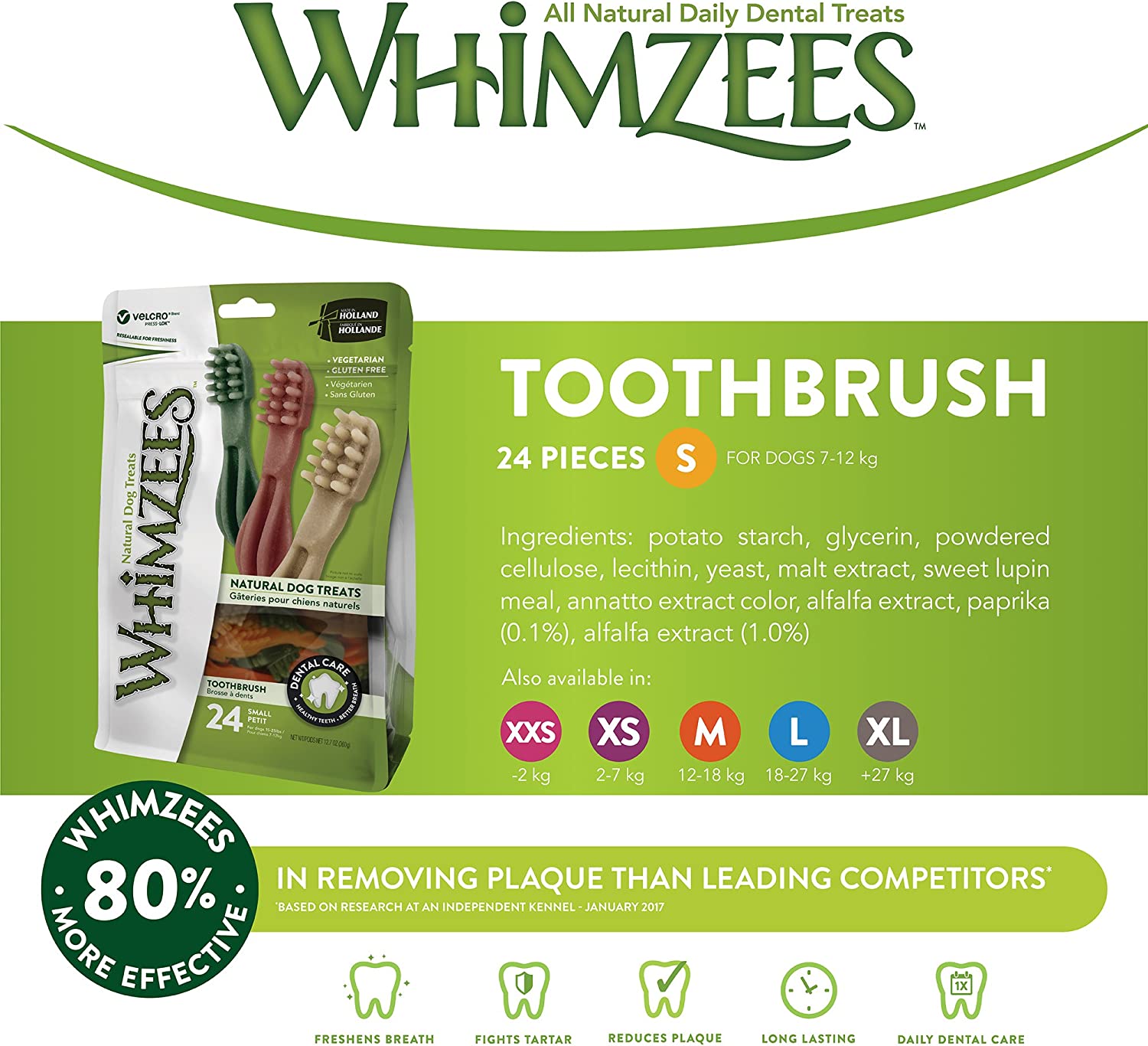 Whimzees Toothbrush Star Medium