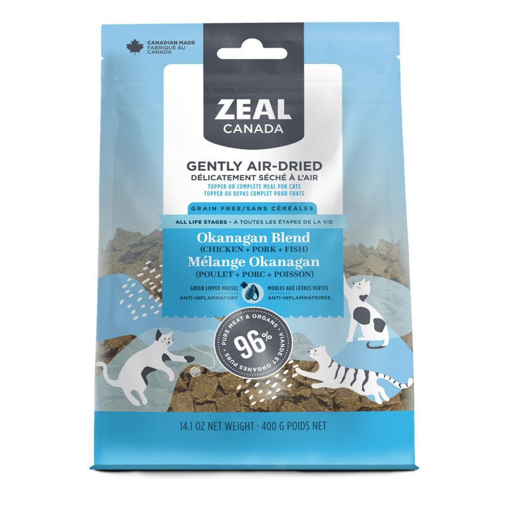 Zeal Gently Air-Dried Okanagan blend Fish, Chicken, and Pork Recipe for Cats