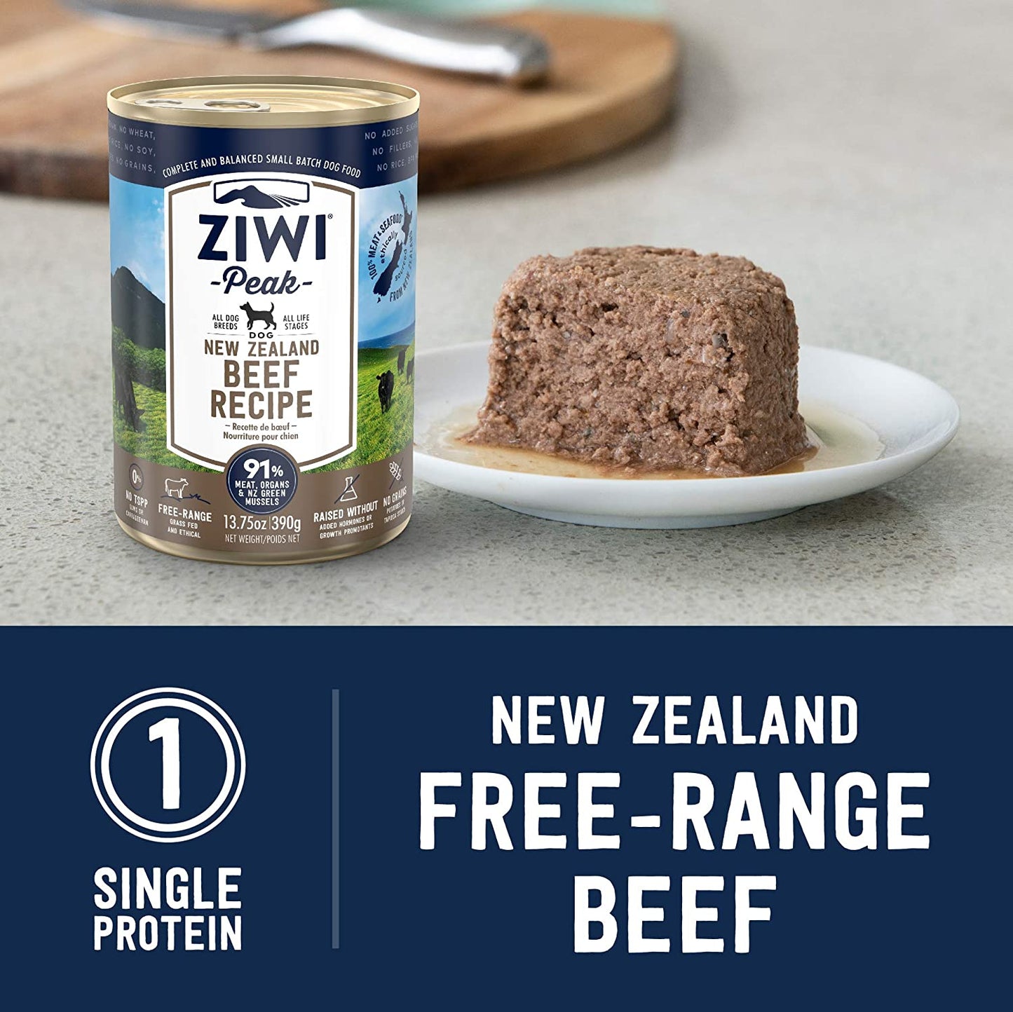 Ziwipeak Wet Beef Recipe for Dogs, 390g