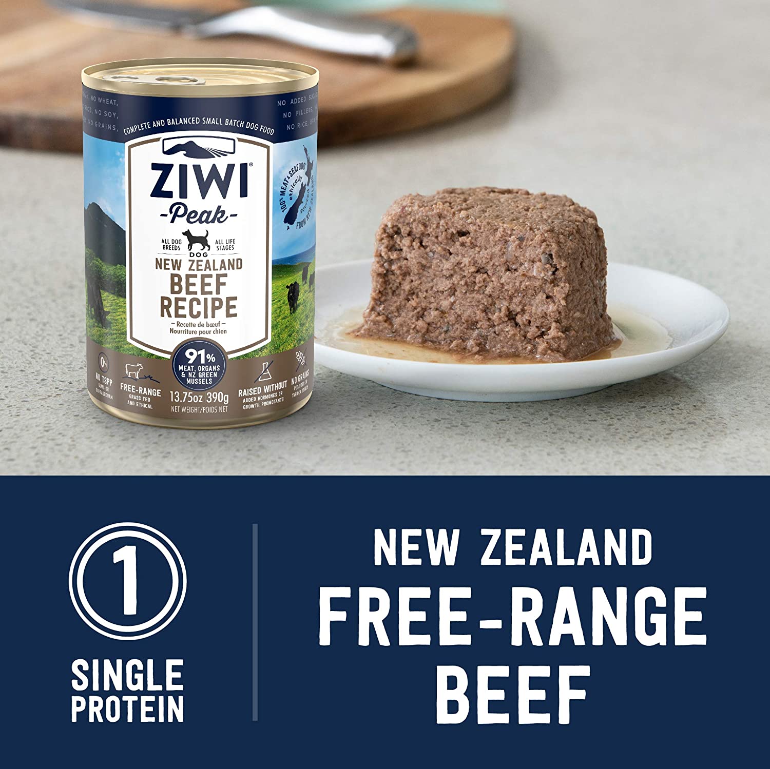 Ziwipeak Wet Beef Recipe for Dogs, 390g