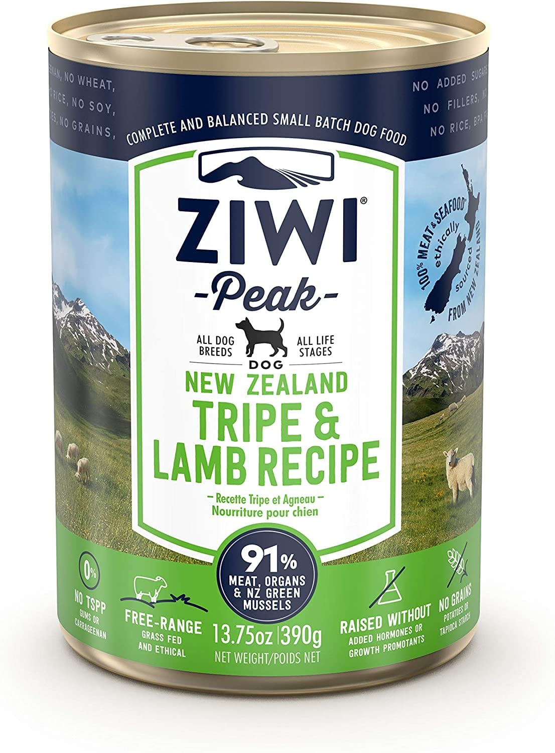 Ziwipeak Wet Tripe & Lamb Recipe for Dogs, 390g