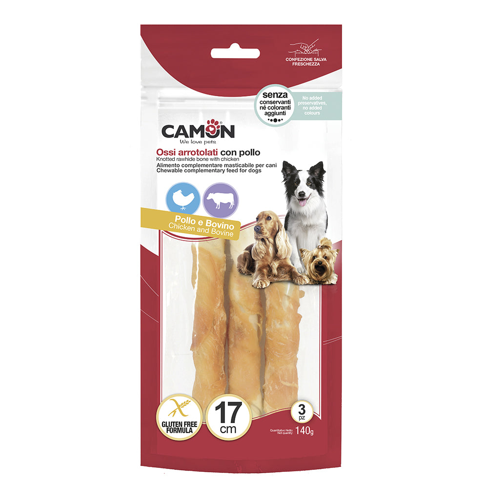 Camon Knotted Rawhide Rolls with Chicken