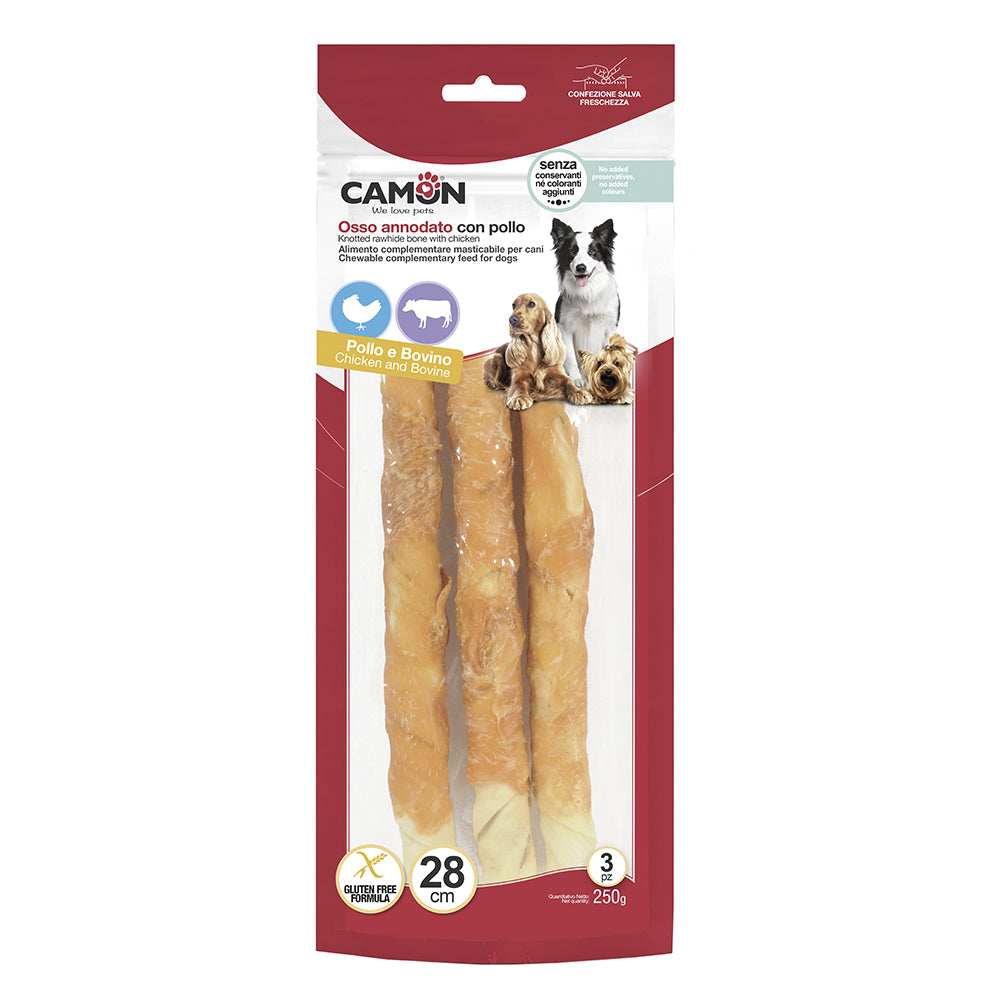 Camon Knotted Rawhide Rolls with Chicken