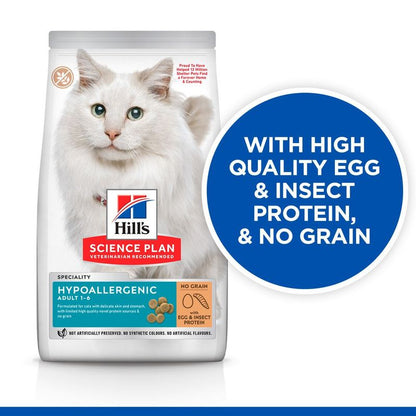 Hill’s Science Plan Hypoallergenic Adult Cat Food No Grain Egg & Insect Protein