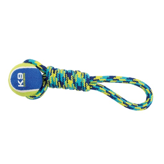 Zeus K9 Fitness By Zeus Tennis Ball Rope Tug - 23 Cm