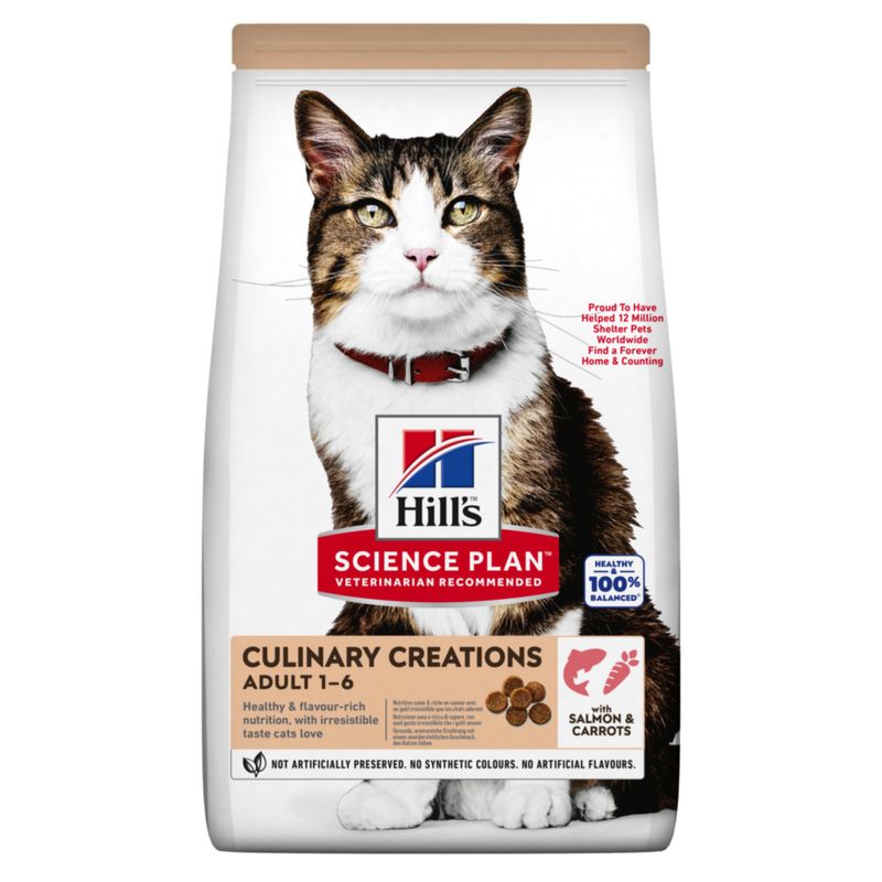 Hill's Science Plan Adult Cat Dry Food Culinary Creations Salmon & Carrot