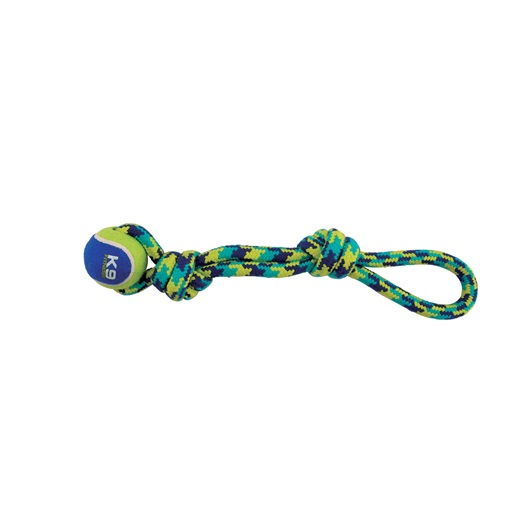 Zeus K9 Fitness By Zeus Rope Tug With Tennis Ball - 43.2 Cm