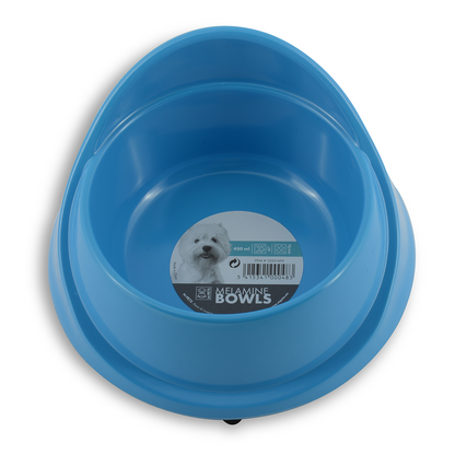 M-PETS Melamine Single Fashion Bowl Blue 450ml