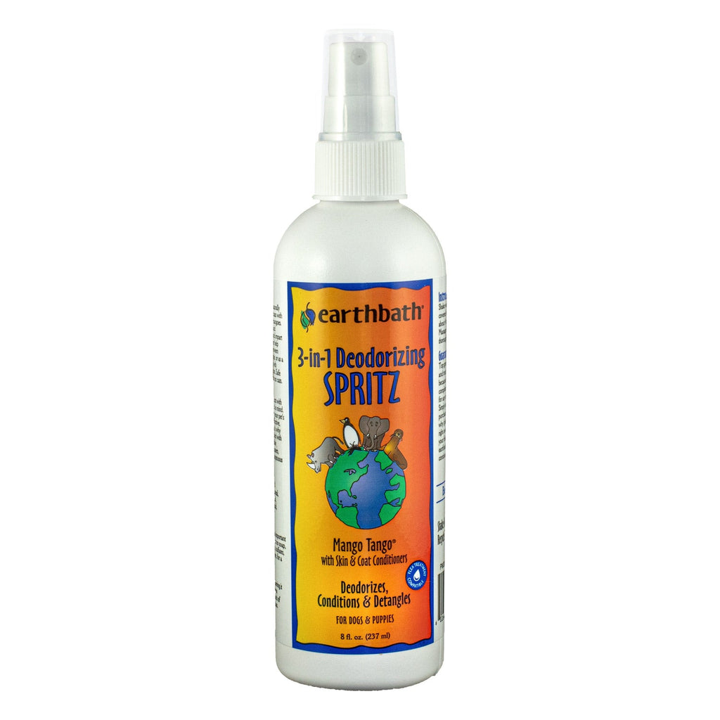 earthbath® 3-IN-1 Deodorizing Spritz, Mango Tango® with Skin & Coat Conditioners, 8 oz Pump Spray