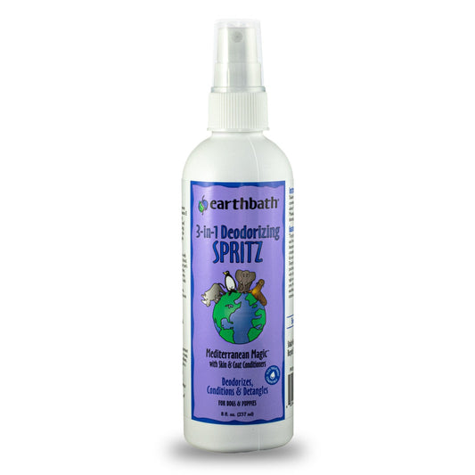 earthbath® 3-IN-1 Deodorizing Spritz, Rosemary with Skin & Coat Conditioners, 8 oz Pump Spray