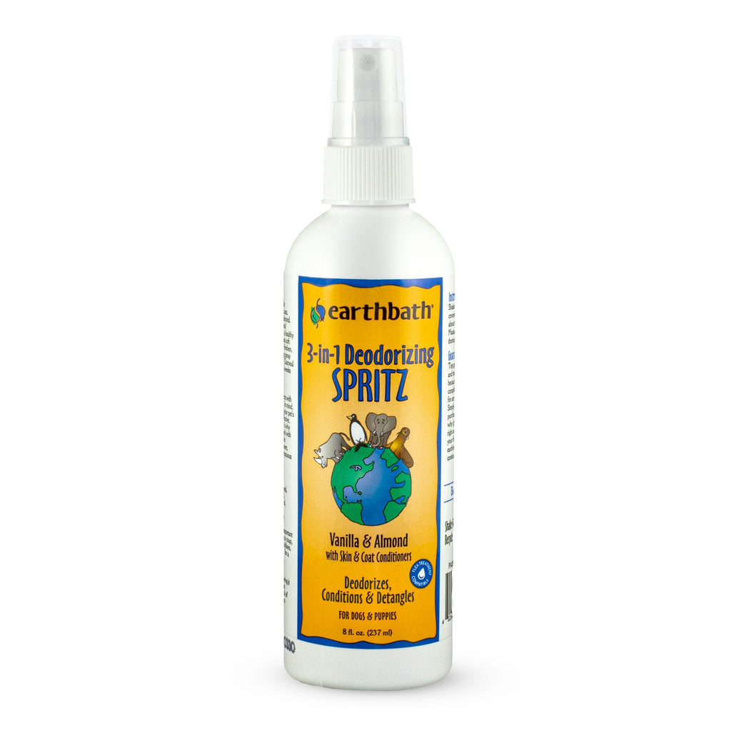 earthbath® 3-in-1 Deodorizing Spritz, Vanilla Almond with Skin & Coat Conditioners, 8 oz Pump Spray