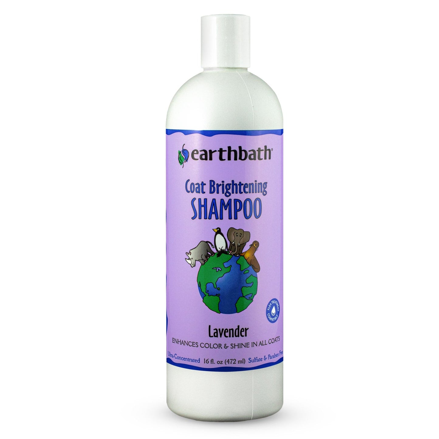 earthbath® Coat Brightening Shampoo, Lavender, Enhances Color & Shine in All Coats