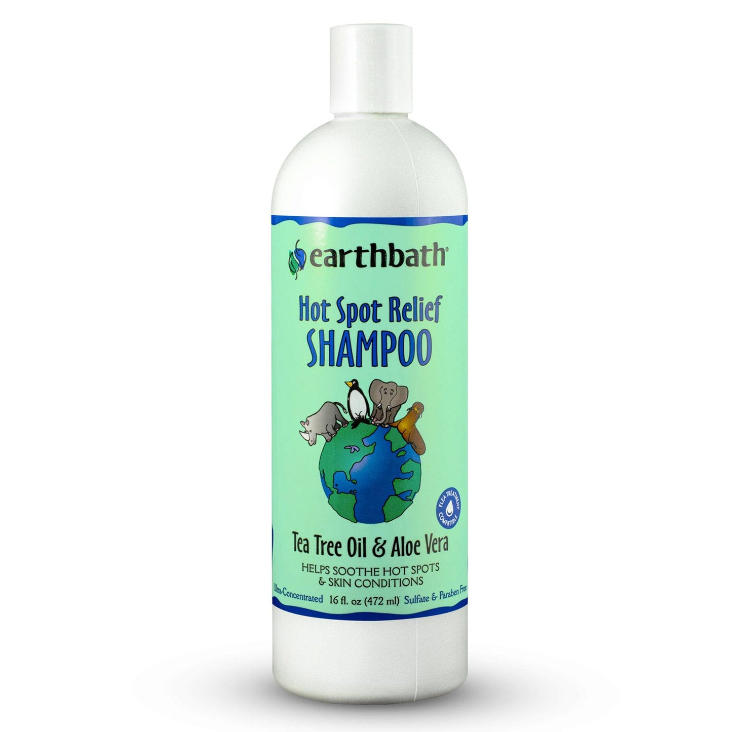 earthbath® Hot Spot Relief Shampoo, Tea Tree Oil & Aloe Vera, Helps Soothe Hot Spots & Skin Condition