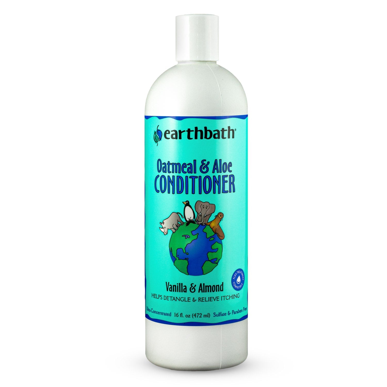 earthbath® Oatmeal & Aloe Conditioner, Vanilla & Almond, Helps Relieve Itchy Dry Skin