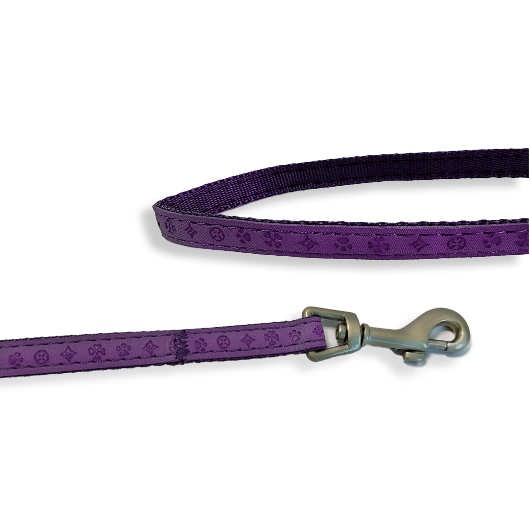 Bobby Mylord Leatherette Dog Leash Purple