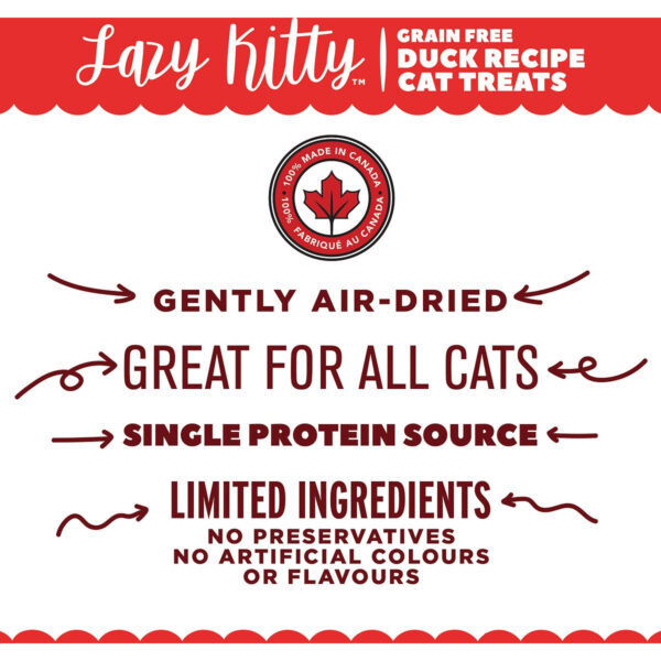 Lazy Kitty Air-Dried Grain-Free Cat Treats Duck Recipe 3oz (85g)