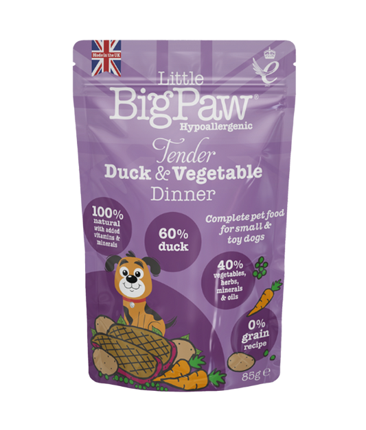 Little Big Paw Tender Duck & Vegetable Dinner, 150g pouch