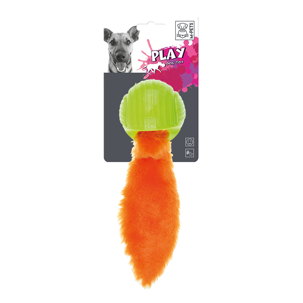 M-PETS Foxball Green & Orange Dog Toy