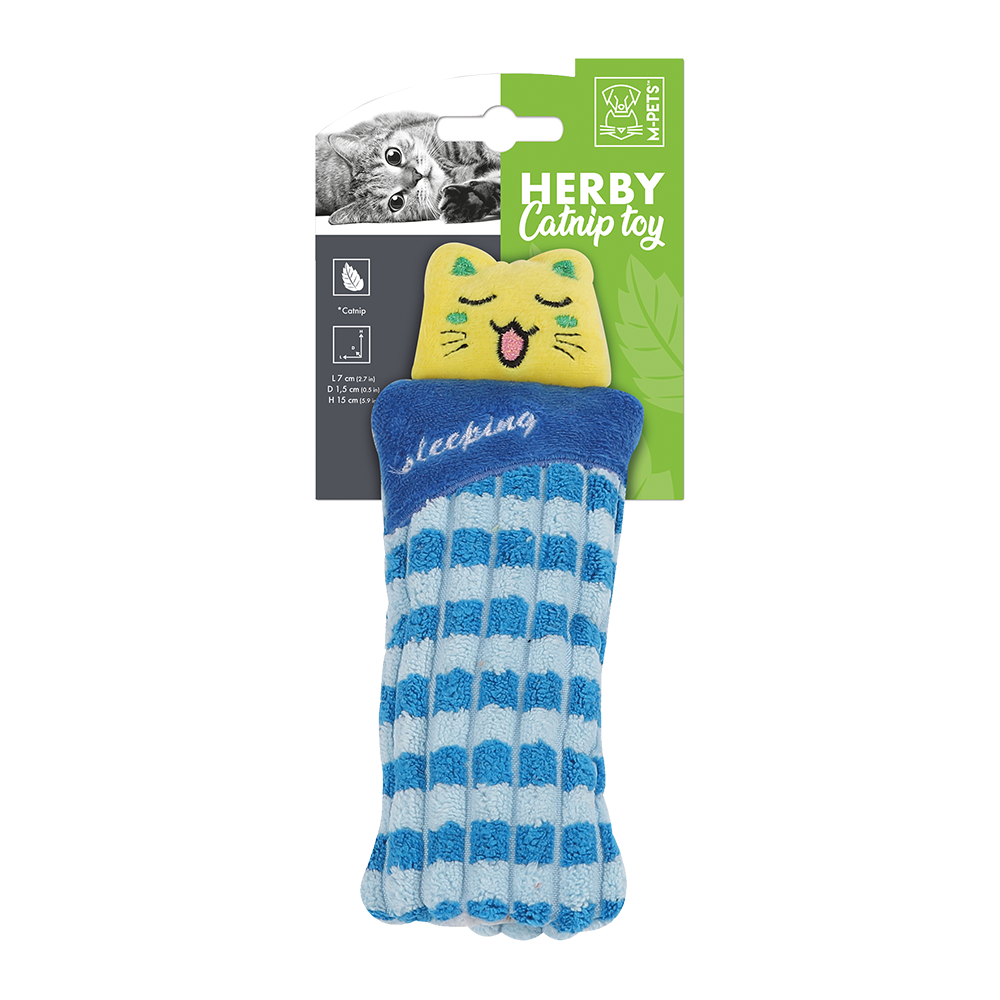 M-PETS Herby Sleeping Cat Catnip Toy Assorted Colors