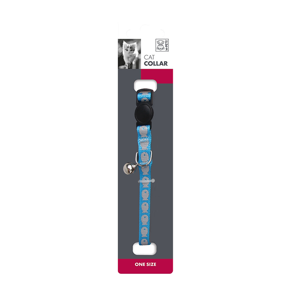 M-PETS Reflective Cat Collar Blue