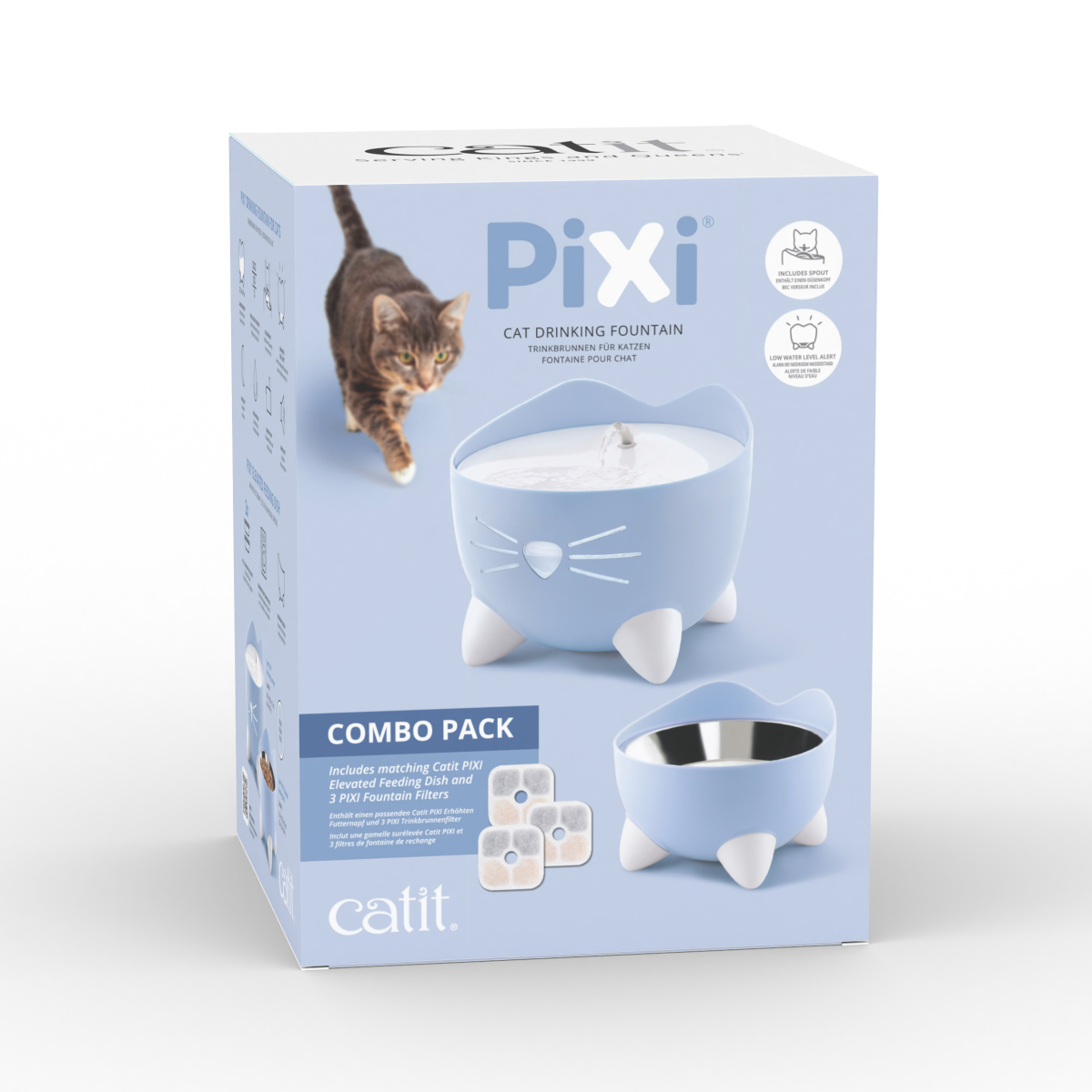 CatIt Pixi Drinking Fountain - Combo Pack/Blue