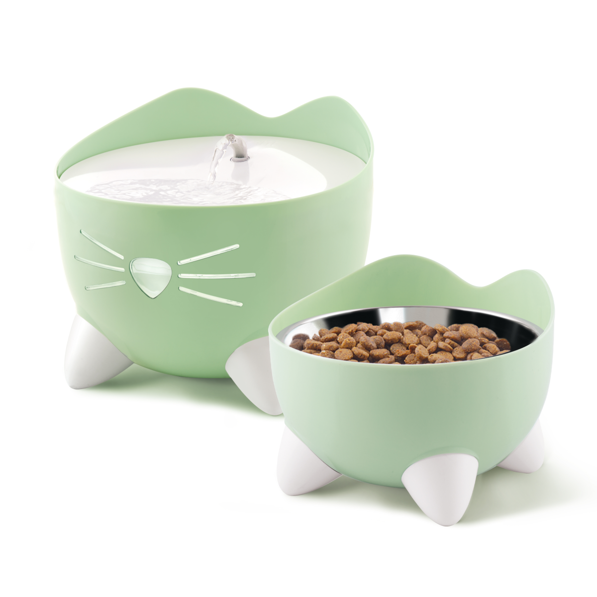 CatIt Pixi Drinking Fountain - Combo Pack/Green