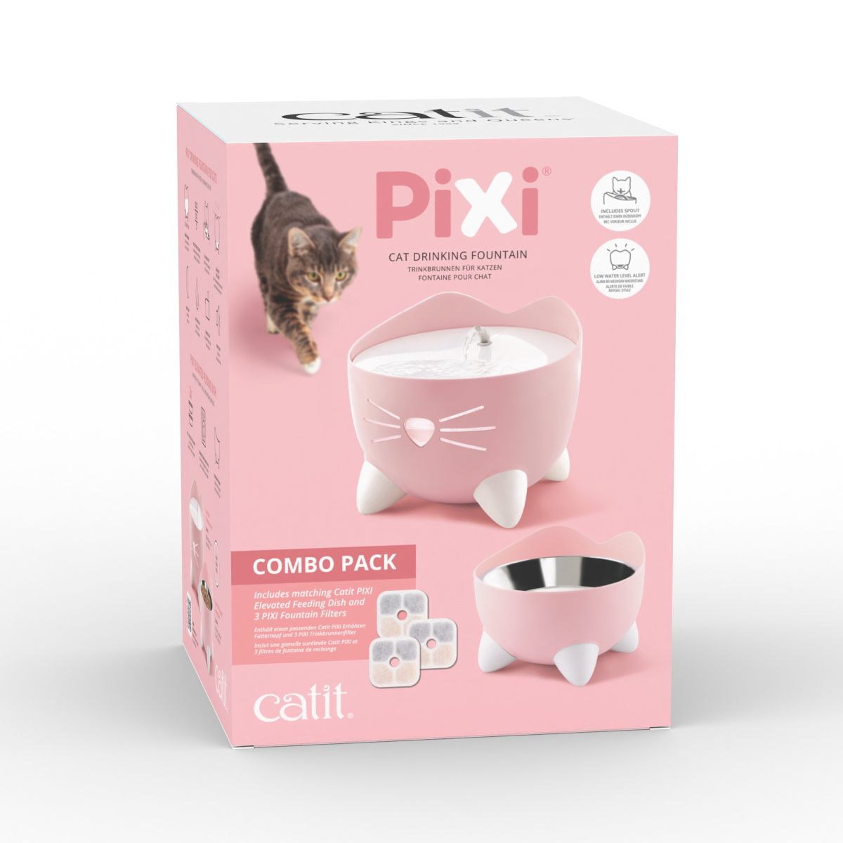 CatIt Pixi Drinking Fountain - Combo Pack/Pink