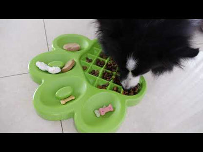 PetDreamHouse Paw 2-In-1 Slow Feeder & Lick Pad Green