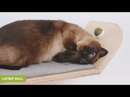 All For Paws  Skywalk Scratcher Lounge Bed With Catnip Ball