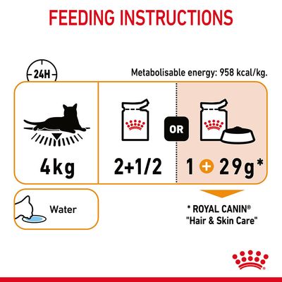 Royal Canin Feline Care Nutrition Hair & Skin Gravy Wet Cat Food Pouch, 85g